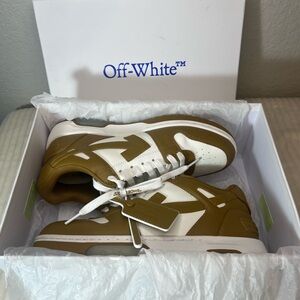 Off-White Brown and White Sneakers -  Like new. (Used only once)